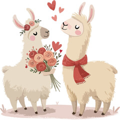 Llamas Couple valentine’s day