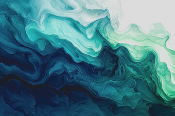 Fototapeta premium Abstract background featuring swirling blue and green colors with a smooth gradient effect
