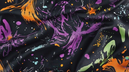 Vibrant paint splashes art abstract canvas design studio setting colorful viewpoint