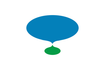 Konan City Flag, Country Japan, Shiga Prefecture. Vector illustration