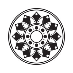 Ornamental mandala with golden color arabesque floral pattern islamic east style,Big vector set of round patterns. Collection of geometrical mandalas.