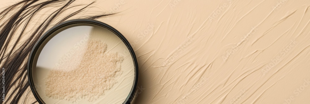 Aufkleber exploring dry flaky skin under a magnifying glass revealing intricate details of texture and appeara