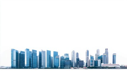 Naklejka premium Singapore Skyline Cityscape