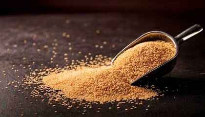 raw gluten on the table scattered, background on the dining table, copy space