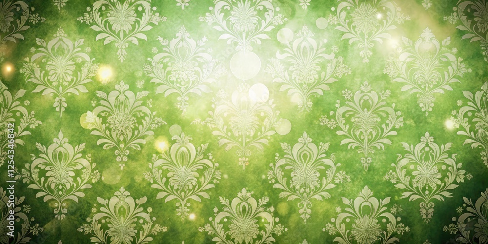 Poster vintage green abstract background with white pattern texture for elegant design templates and creati