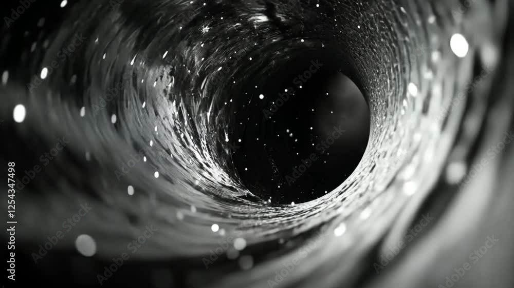 Poster abstract vortex: a monochromatic descent into depth