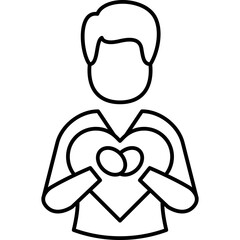 Obraz premium Self-Compassion Icon