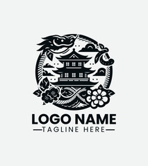 Japanese Fish Shaped Pastry Logo