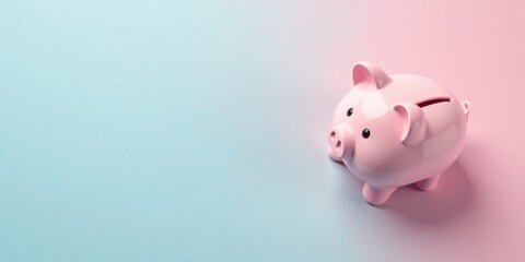 Pink Piggy Bank on a Pastel Background A Symbol of Savings and Financial Security