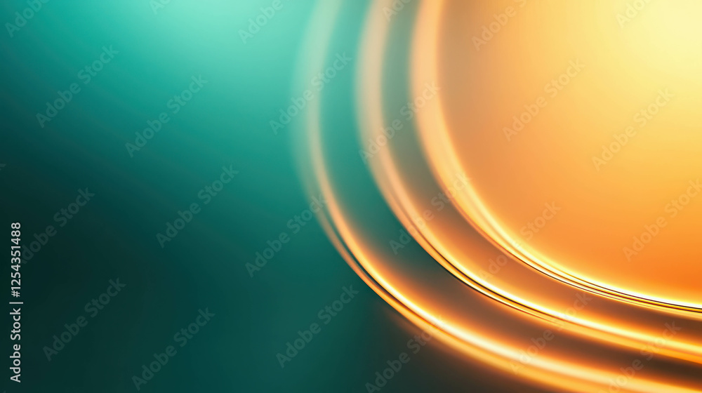 Aufkleber smooth luminous arcs of light weaving together in a gentle abstract composition