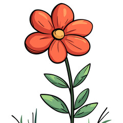 Playful and vibrant flat vector flower petals illustration vector