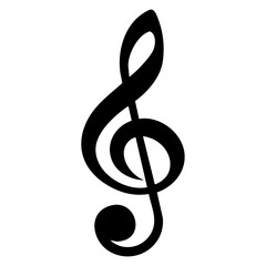 Music note symbol black logo vector