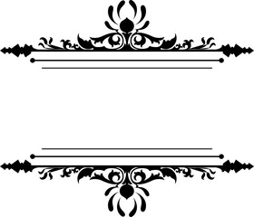 Vintage black frame background. Graphic vector design. Damask graphic ornament