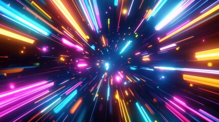 Fototapeta premium Abstract Neon Lights Background