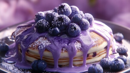 Blueberries pancake