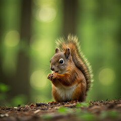 squirrel eating nut