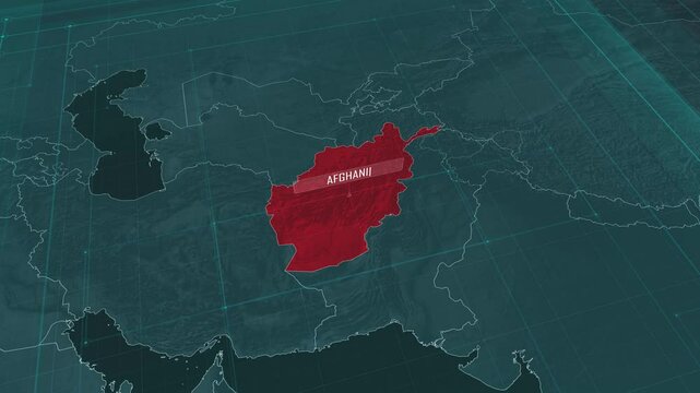 Zoom in to the map of Afghanistan, with text and textless