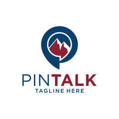 mountain talk podcast logo with letter P
