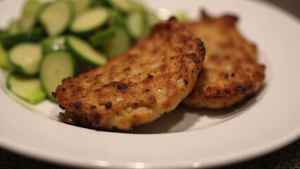 Delicious Crispy Zucchini Fritters with Saut�ed Zucchini Side Dish