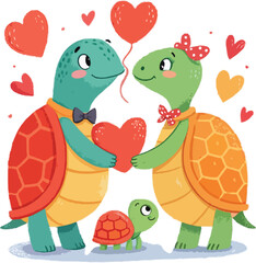 Turtles Couple valentine’s day