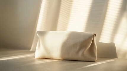 Beige Linen Clutch Bag Minimalist Style Soft Texture Elegant Fashion Accessory Summer Product       