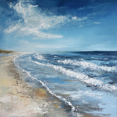 Fototapeta premium waves on the beach