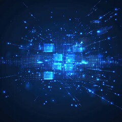 Fototapeta premium Abstract Digital Art: A Visual Representation of Data Flow