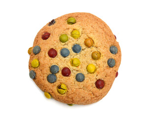 Extreme close-up image of chocolate chips cookies