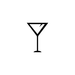 Cocktail glass icon.vector simple flat black trendy style illustration for web and app..eps