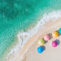 Fototapeta premium Colorful Beach Umbrellas