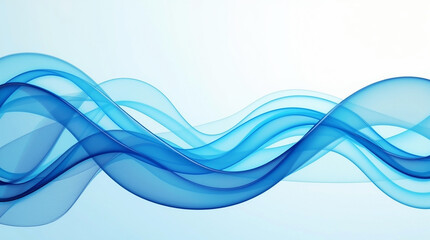 Fototapeta premium Vibrant Abstract Blue Wave Background - Modern Digital Design