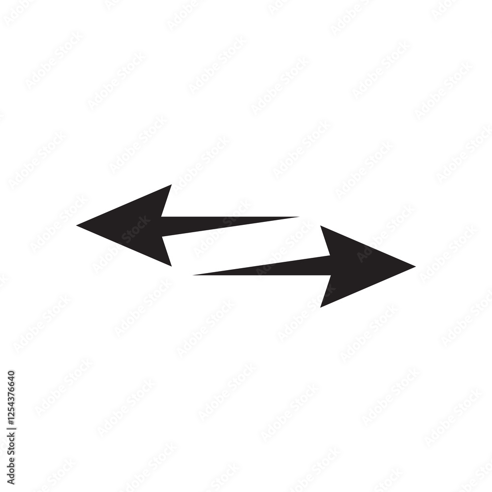 Poster arrow, two way, direction icon.vector flat black simple illustration for web and app..eps