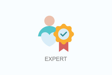 Expert Icon Or Logo Isolated Illustration
