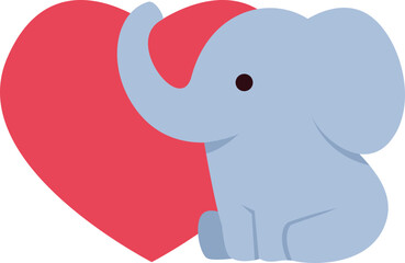 Valentines Animal Illustration