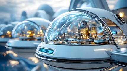 Futuristic City Domes, Smart City Tech - Futurism