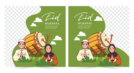 Social media post for Eid al-Fitr celebration design