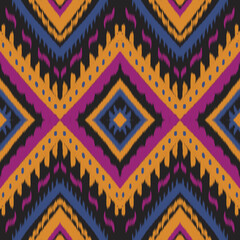 Geometric ethnic oriental ikat pattern traditional Design for background,carpet,wallpaper,clothing,wrapping,Batik,fabric,Vector illustration.embroidery style