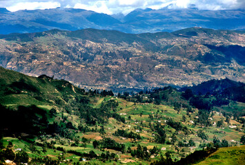 Obraz premium Agricultura na Cordilheira dos Andes, Equador.