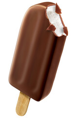 skimo popsicle vanilla filling chocolate coating isolated with bite