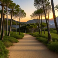 Obraz premium Road in forest