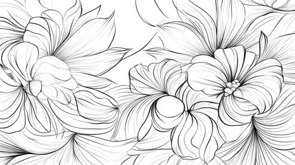 Seamless floral pattern with white flowers and leaves, perfect for vintage designs and spring-themed decorations
