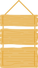 Wooden board sign Illustration