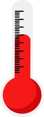 Red Thermometer Graphic Illustration