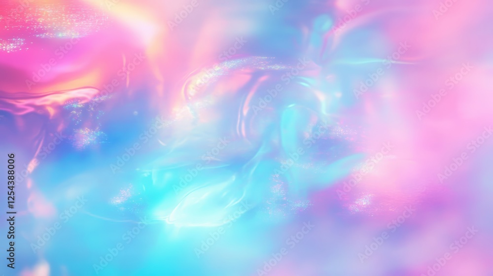 Aufkleber abstract pastel holographic blurred grainy gradient background texture. colorful digital grain soft 