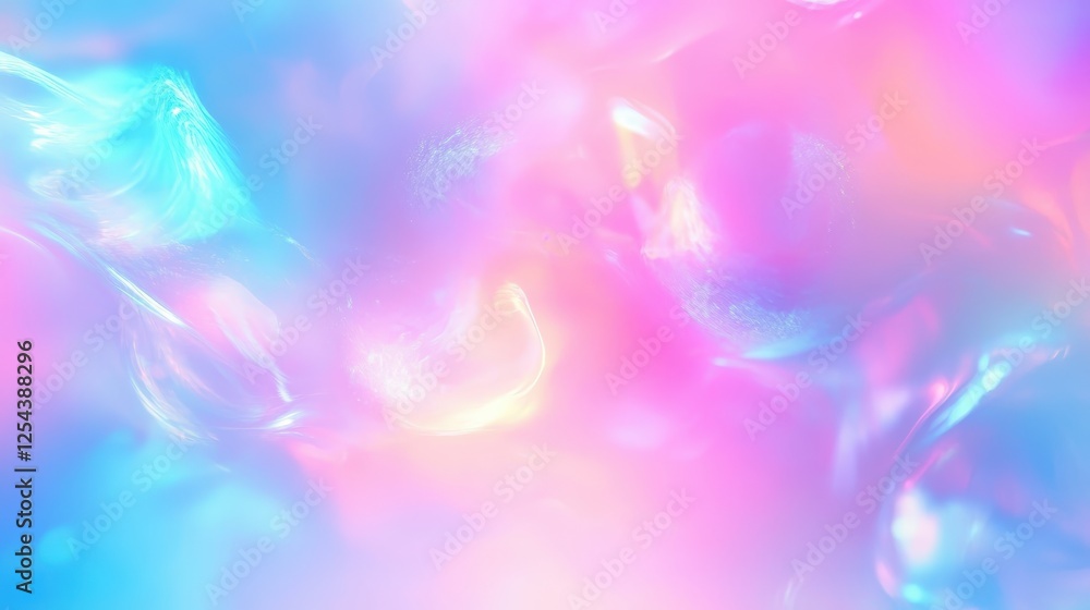 Aufkleber abstract pastel holographic blurred grainy gradient background texture. colorful digital grain soft 