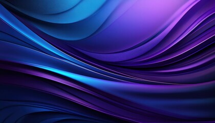 Abstract Waves in Purple and Blue Tones