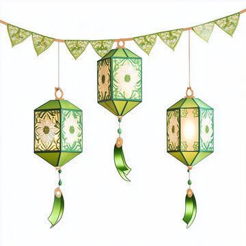 Islamic lantern vector illustration