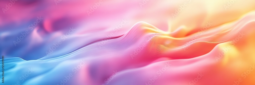 Aufkleber abstract pastel holographic blurred grainy gradient background texture. colorful digital grain soft 