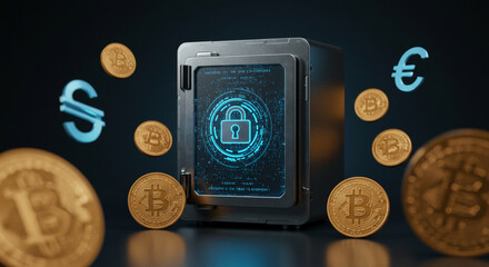 Cofre Digital com Criptomoedas e Tecnologia de Segurança