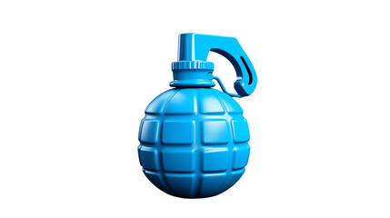 Blue Hand Grenade Icon Military Weapon 3D Render